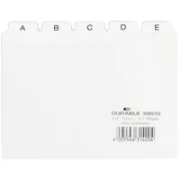 Durable Karteikartenregister A6 A-Z Weiß 25 St.