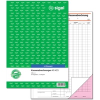 Sigel Kassenabrechnung Formularbuch KG425, 1 St.
