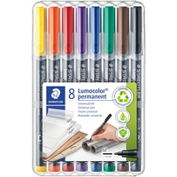 Staedtler Lumocolor permanent pen 317 WP8 Permanentmarker Gelb, Rot,