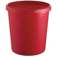 Helit Papierkorb 18l H331xØ315mm m.Griffrand Ku.rot