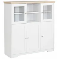 Home Affaire Highboard »Nanna«, Vitrine in Eichen-Optik, Breite 118
