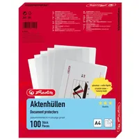 Herlitz Sichthüllen DIN A4 glasklar glatt 0,11 mm