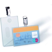 Durable Ausweishülle mit Clip für 1 Betriebsausweishalter, 54 x