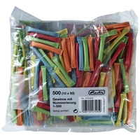 Herlitz Gewinnlose 1-500 10x50 Stück geklammert farbig