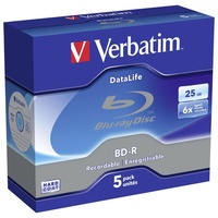 Verbatim BD-R 25GB, 6x 5er Jewelcase, ohne ID (43836)