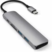 Satechi Type-C USB Passthrough HDMI Hub V2 Space Grau