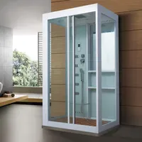 Home Deluxe White Luxory XL Dampfdusche 120 x 90