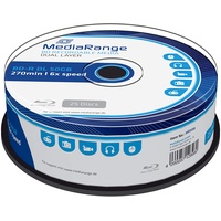 MediaRange BD-R Dual Layer 50GB 6-fache Schreibgeschwindigkeit, 25er Cakebox