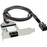 InLine InLine® SAS HD LP PCI Slotblech m. Kabel,