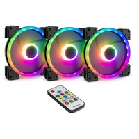 Inter-Tech Argus RS-14, LED-Steuerung, Fernbedienung, 140mm, 3er-Pack (88885536)