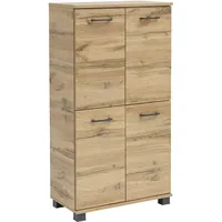 MÖBELPARTNER Badschrank Nora 144971 eiche landhaus 59,8 x 32,6