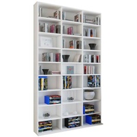 VCM Holz CD DVD Standregal Bücherregal Megosa Maxi weiß