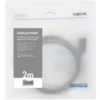 Logilink DisplayPort Kabel 2,00 m Schwarz