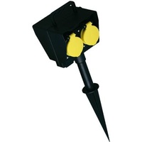 Bachmann Gartensteckdose mit Erdspieß, 2-fach, 2m 394.180