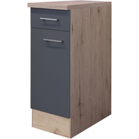 Flex-Well Exclusiv Unterschrank Morena 30 cm Basaltgrau matt -