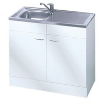 Kochstation Spülenschrank »KS-Elster«, Breite 80 cm weiß