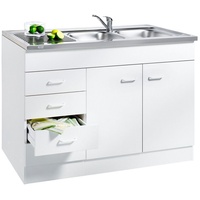 Kochstation Spülenschrank »KS-Elster«, Breite 120 cm braun