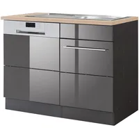 Kochstation Spülenschrank »KS-Wien«, Breite 110 cm, inkl. Möbelfront für