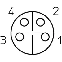 Lutronic 1223 Sensor-/Aktor-Einbausteckverbinder M8 Buchse, Einbau 0.50 m Polzahl