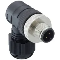 Lutronic 1255 04 T9CR Sensor-/Aktor-Steckverbinder, unkonfektioniert M12 Stecker, gewinkelt