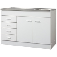 Kochstation Spülenschrank »KS-Elster«, Breite 120 cm weiß