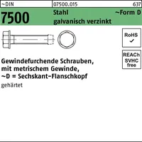 Industrial Quality Supplies DIN 7500 Form D Gewindefurchende Sechskant-Flanschschraube
