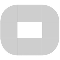 Hammerbacher Konferenztisch lichtgrau oval, Rundrohr chrom, 320,0 x 240,0