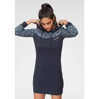 KangaROOS Sweatkleid Mini-Länge, sportlicher Stil, aus Baumwolle, langärmlig blau
