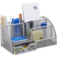 Relaxdays Schreibtisch-Organizer 6 Fächer 27,5 x 14,0 x 12,5
