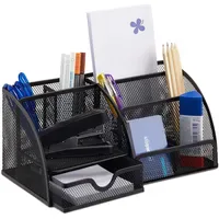 Relaxdays Schreibtisch-Organizer 6 Fächer 27,5 x 14,0 x 12,5