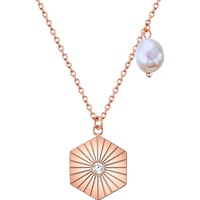 VALERO PEARLS Halskette Edelstahl Preciosa Süßwasser-Zuchtperle in Gelbgold 40,0