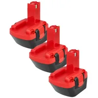 EXTENSILO 3x Akku Ersatz für Bosch 2 607 335