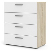 VCM Petra Kommode 4 Schubladen Dekor Eiche Struktur und