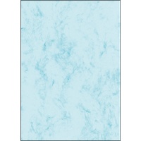 Sigel Briefpapier Marmor blau, A4 200 g/qm 50 Blatt