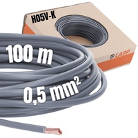 Lapp H05V-K 1x0,5 GY Einzelader Anschlussleitung, 0,5mm2, Grau