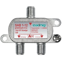 Axing SAB 1-12 Kabelsplitter, TV Receiver Zubehör, Silber