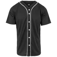 URBAN CLASSICS Baseball Mesh Jersey in Schwarz, Größe S