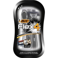 BIC Flex 4 Comfort, Einwegrasierer, für Herren, 4-fach Klinge,