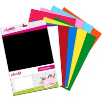 PlottiX PremiumFlex Aufbügelfolie farbsortiert Flex-Folie 20,0 x 30,0 cm,