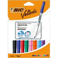 BIC Whiteboard-Marker Velleda 1741, Rundspitze, 8er Etui