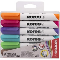 KORES K-Marker XW1 Whiteboardmarker sortiert, 6er-Set (20802)