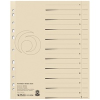 Herlitz Trennblätter aus Manilakarton, A4, 10 Blatt, beige
