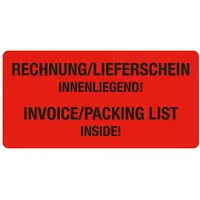 Eichner Warnetiketten 9220-00081-007 rot 100,0 x 50,0 mm 250