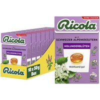 Ricola Bonbons Holunderblüten ohne Zucker 10 x 50 g