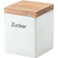 Continenta Aufbewahrungsbehälter quadratisch mit Holzdeckel 800ml (3912)