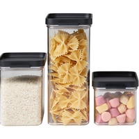 Mepal Vorratsdosen-Set Omnia schwarz 0,7/1,1/2,0 l, 1 Set
