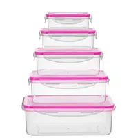 King Frischhaltedose 10-teiliges Set lila/transparent