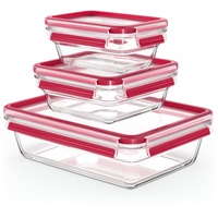 Emsa Clip&Close Glas Frischhaltedosen-Set 3-teilig