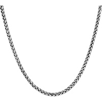 KUZZOI - Herren Zopfkette Oxidiert Massiv 925 Silber Herrenschmuck