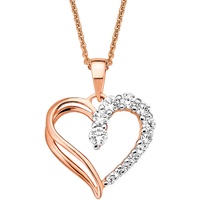 Amor Kette mit Anhänger Roségold Weiss Damen